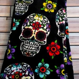 Sugar skulls Kitchen towels set of 2 100% Cotton  by Abode 365